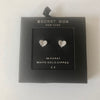 Secret Box Pave Heart Post Earrings